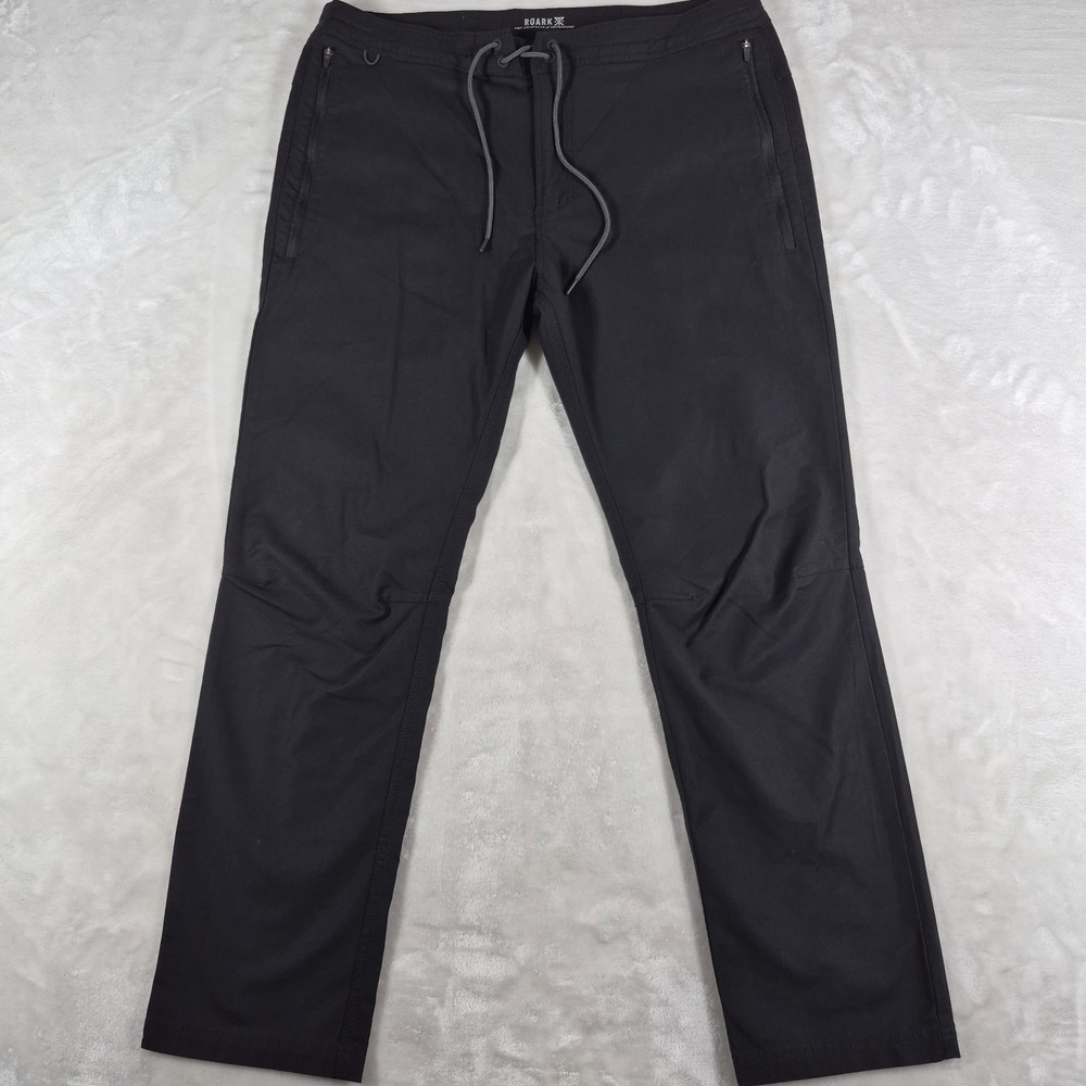 Roark Layover 2.0 Pants Men's 36x30 Black Outdoors Hiking Traveler Comfort RP274